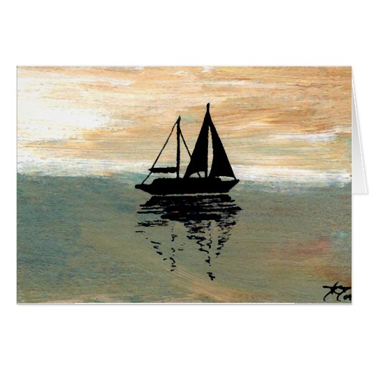 SailBoat Reflections CricketDiane Ocean Stuff Cards (Front Horizontal)