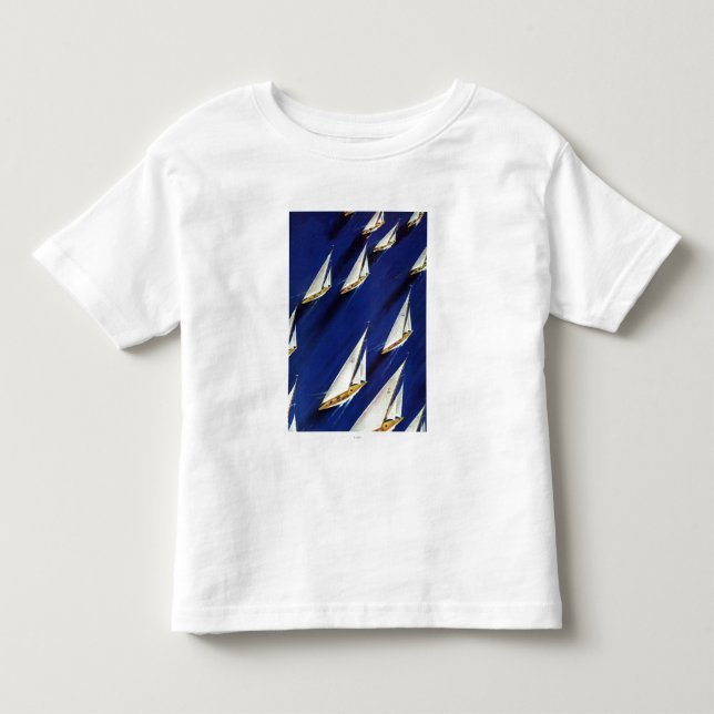 Sailboat Regatta by Ski Weld Toddler T-shirt (Front)