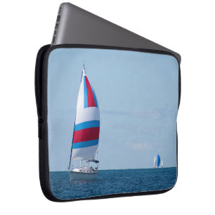Sailboat Regatta On Lake Michigan Laptop Sleeve