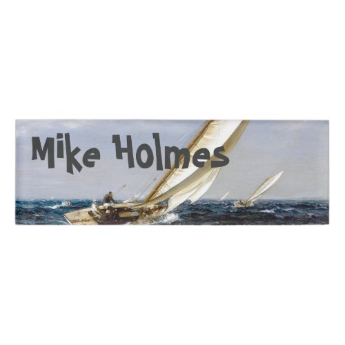 Sailboat Sailing Boat Ocean Name Tag