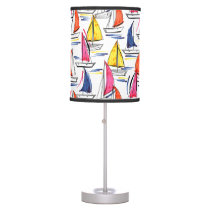 Sailboat Sailing Nautical Summer Pattern Table Lamp