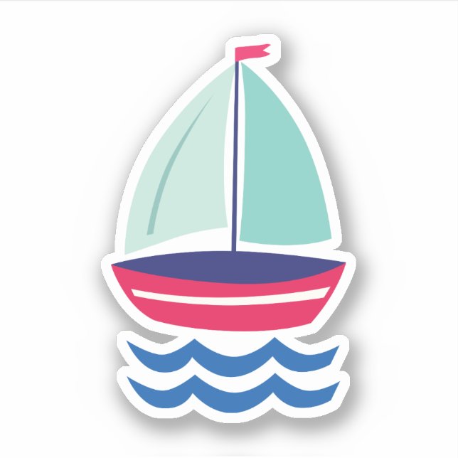 Sailboat Sailing Sticker (Front)