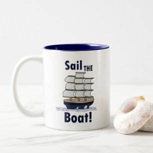 Sailboat Sailing Two-Tone Coffee Mug