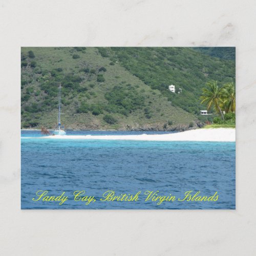 Sailboat  Sandy Cay Postcard