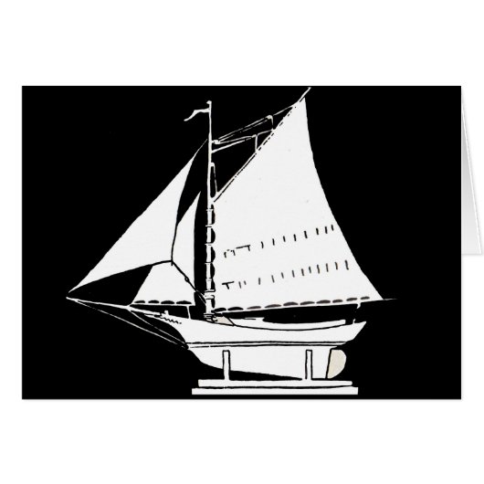 sailboat silhouette cards (Front Horizontal)