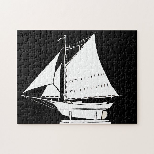 sailboat silhouette jigsaw puzzle (Horizontal)