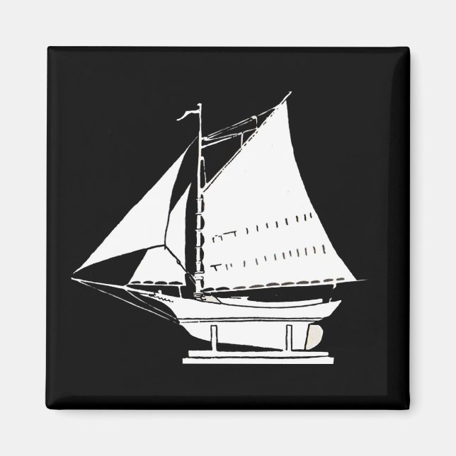 sailboat silhouette magnet (Front)