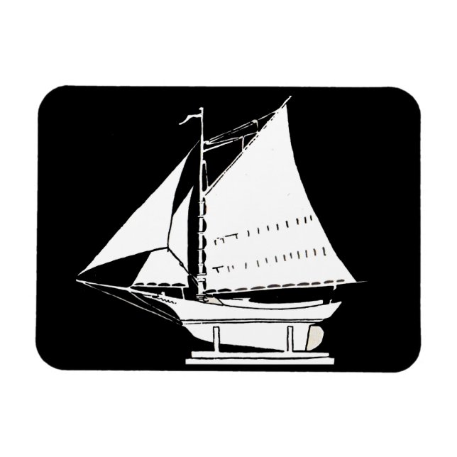 sailboat silhouette magnet (Horizontal)