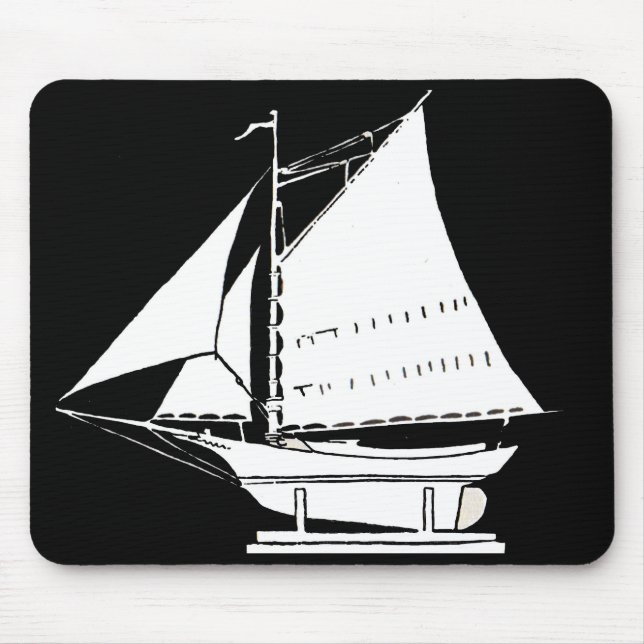 sailboat silhouette mouse pad (Front)