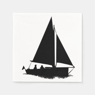 Sailboat Silhouette Paper Napkins