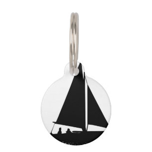 Sailboat Silhouette Pet ID Tag