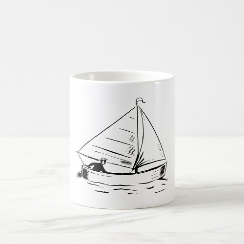 Sailboat Sketch Coffee Mug