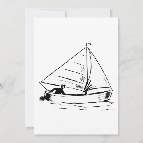 Sailboat Sketch Invitation