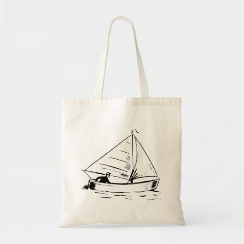 Sailboat Sketch Tote Bag