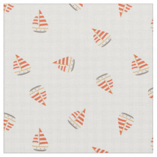 Sailboat summer checker  fabric