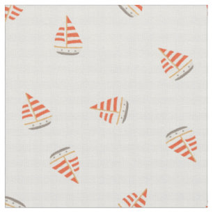 Sailboat summer checker nursery kids children  fabric