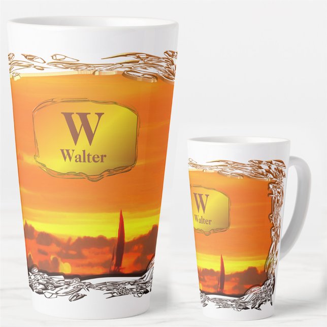 Sailboat Sunset 1300 Latte Mug (Creator Uploaded)
