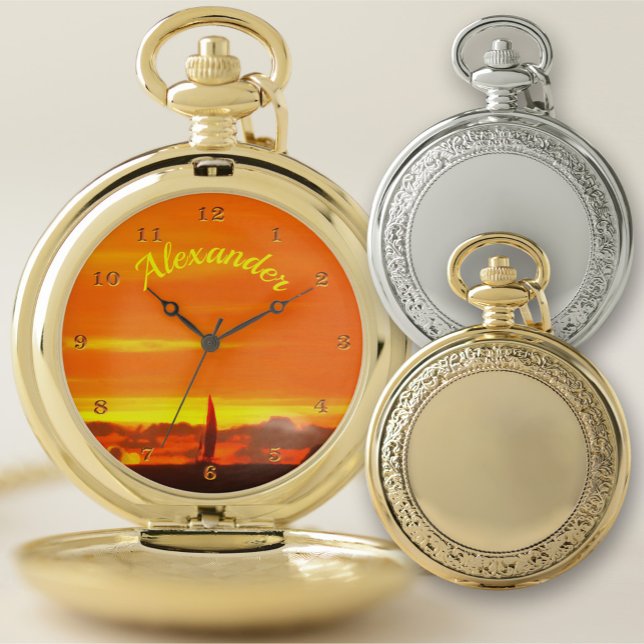 Sailboat Sunset 1300 Pocket Watch (Creator Uploaded)