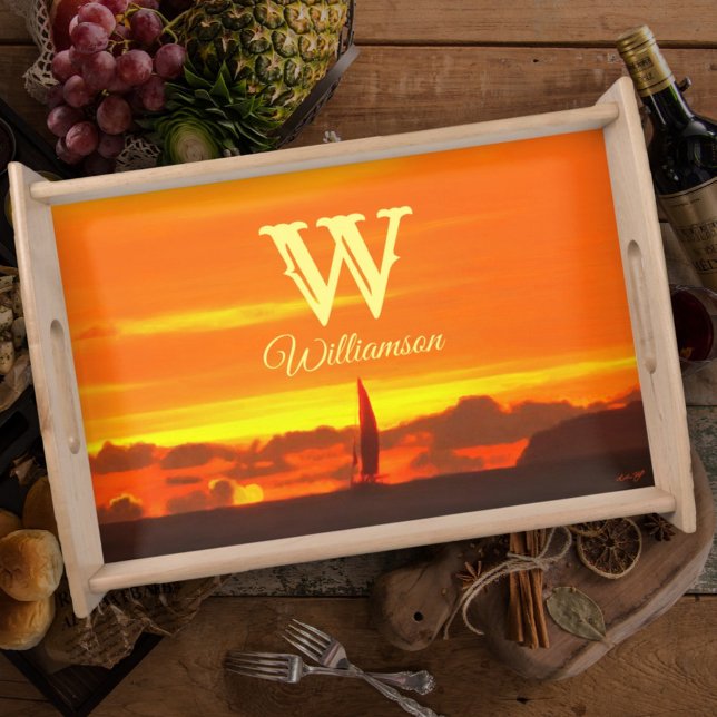 Sailboat Sunset 1300 Serving Tray (Creator Uploaded)