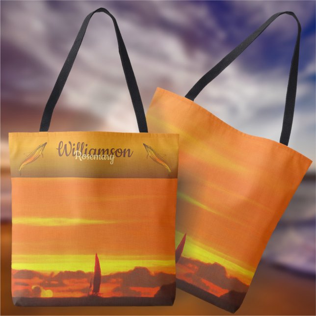 Sailboat Sunset 1300 Tote Bag (Creator Uploaded)