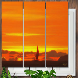 Sailboat Sunset 1300 Triptych