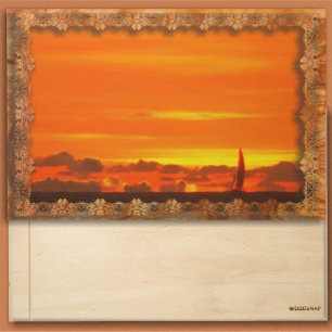 Sailboat Sunset 1300 Wood Wall Art