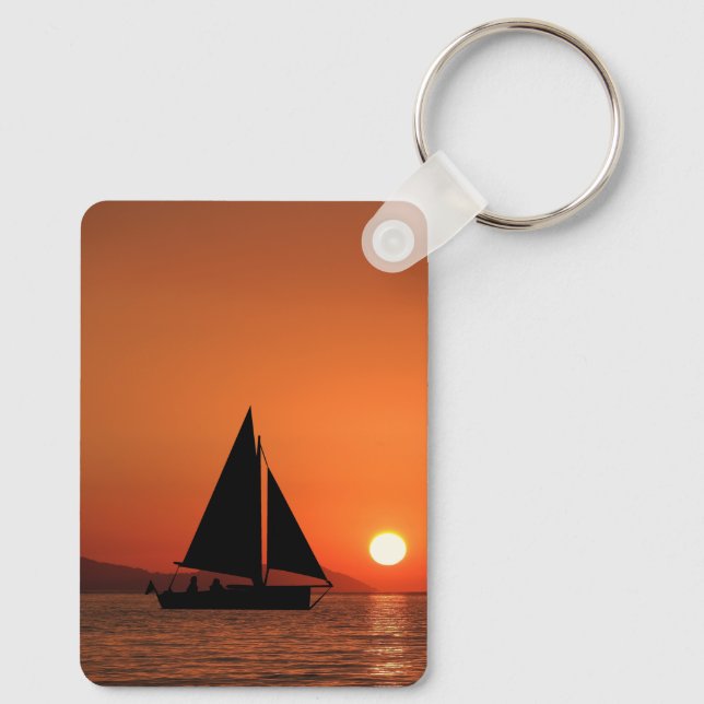 Sailboat Sunset Keychain (Back)