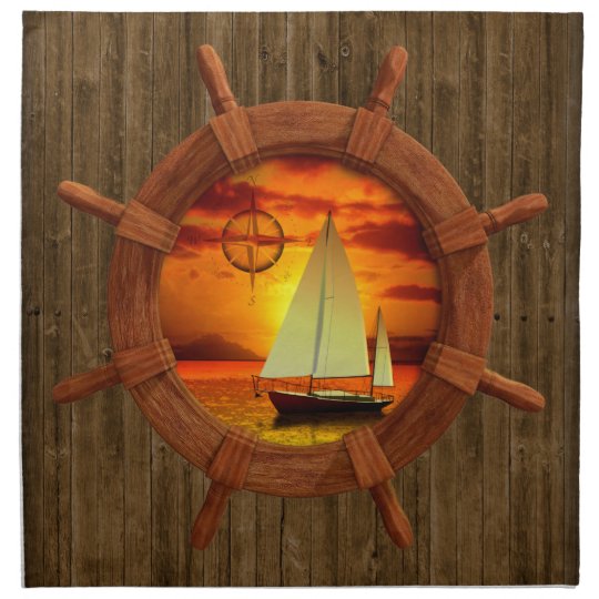 Sailboat Sunset Napkin