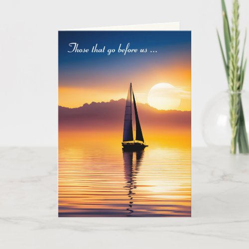 Sailboat Sunset Sympathy Card