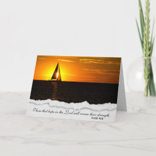 Sailboat Sunset with Bible Verse Card