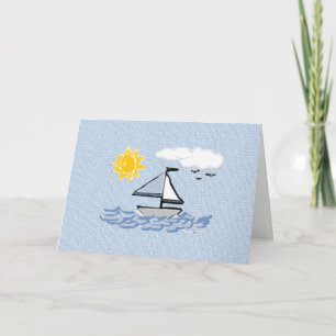 Sailboat Textured Card