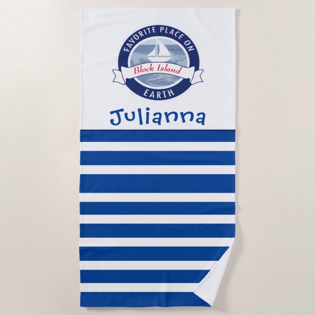 Sailboat Themed Gifts | Family Vacation Beach Towel (Front)