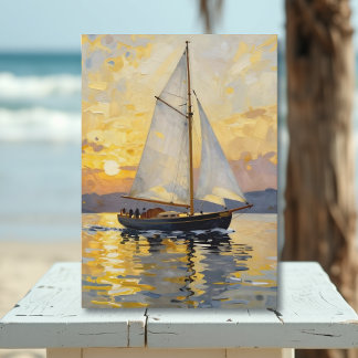 Sailboat Themed Happy Father's Day Card