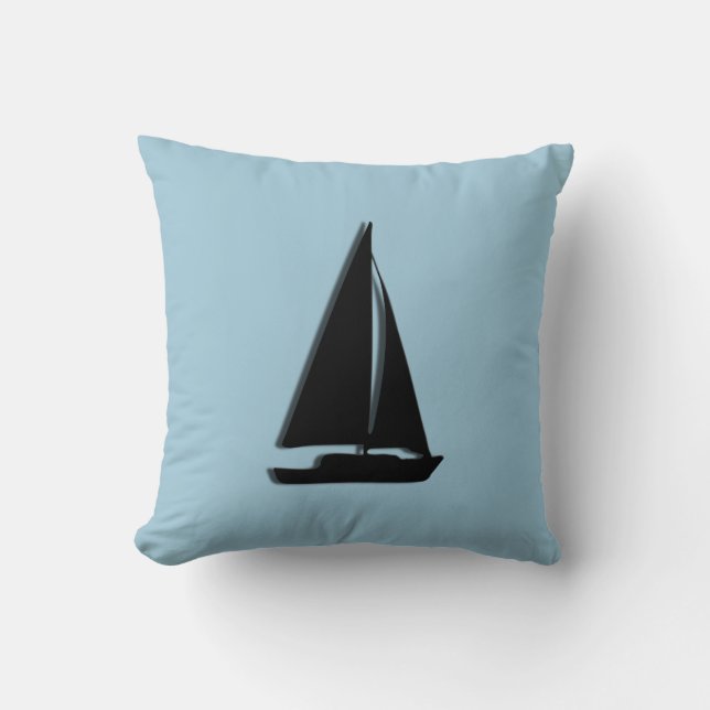 Sailboat Throw Pillow (Front)