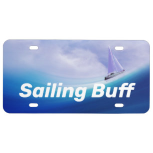 Sailboat up an Epic Wave License Plate