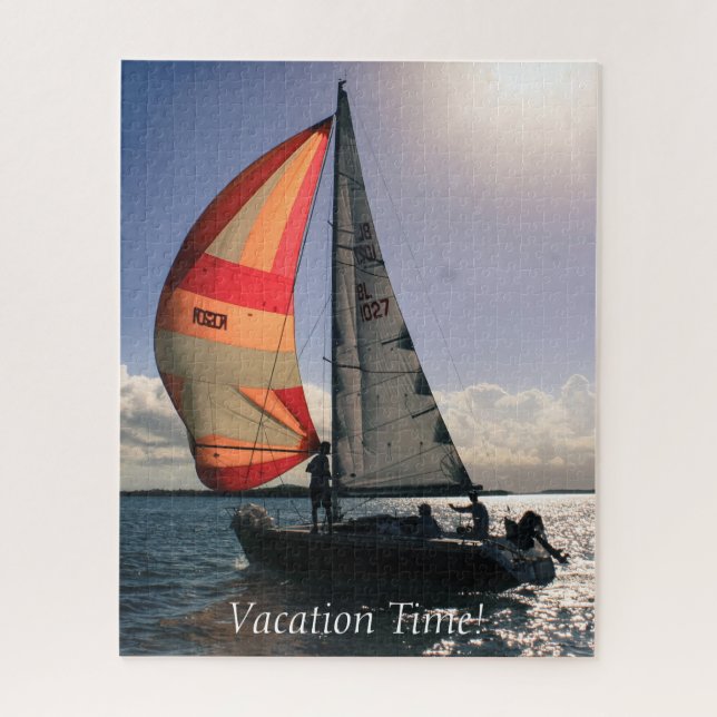 Sailboat Vacation Time Jigsaw Puzzle (Vertical)