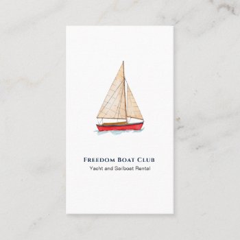 Sailboat Watercolor Business Card by SwagataArtStudio at Zazzle