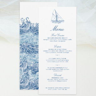 Sailboat Wedding Menu Yacht Club Wedding Menu