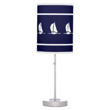 Sailboat  White on blue