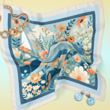 Sailboat with Waves and Flowers