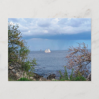 Sailboating and Lighthouse Summer Fun Postcard