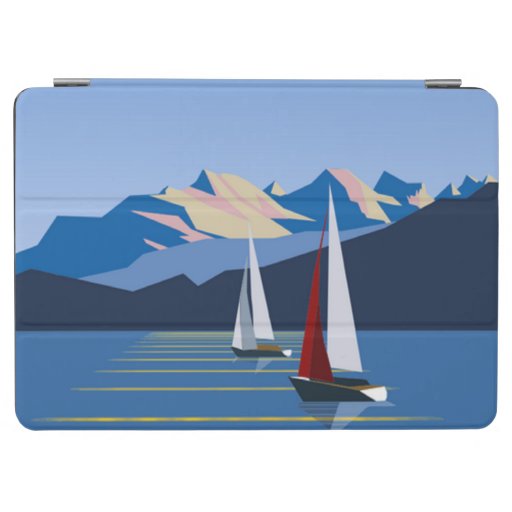 Sailboats And Mountains photo iPad Air Cover
