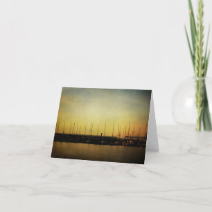 Sailboats and Sunrise note card