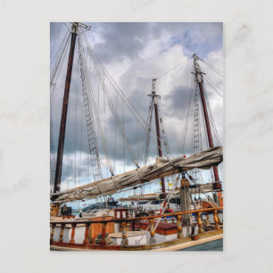 Sailboats Are Docked In The Key West Harbor Postcard