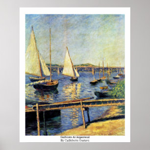 Sailboats At Argenteuil By Caillebotte Gustave Poster