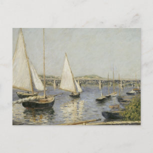 Sailboats at Argenteuil by Gustave Caillebotte Postcard