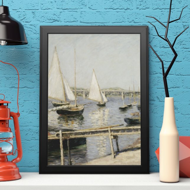 Sailboats at Argenteuil by Gustave Caillebotte Poster (Creator Uploaded)
