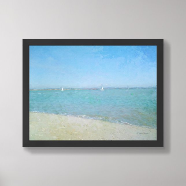 Sailboats at West Wittering Framed Art (Framed Front)