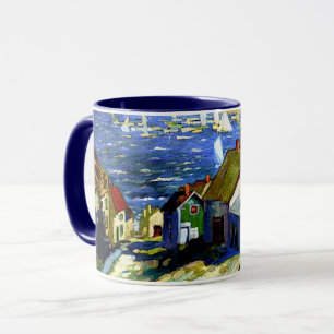 Sailboats by the Harbor, fine art, Mug