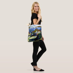 Sailboats by the Harbor, fine art painting Tote Bag